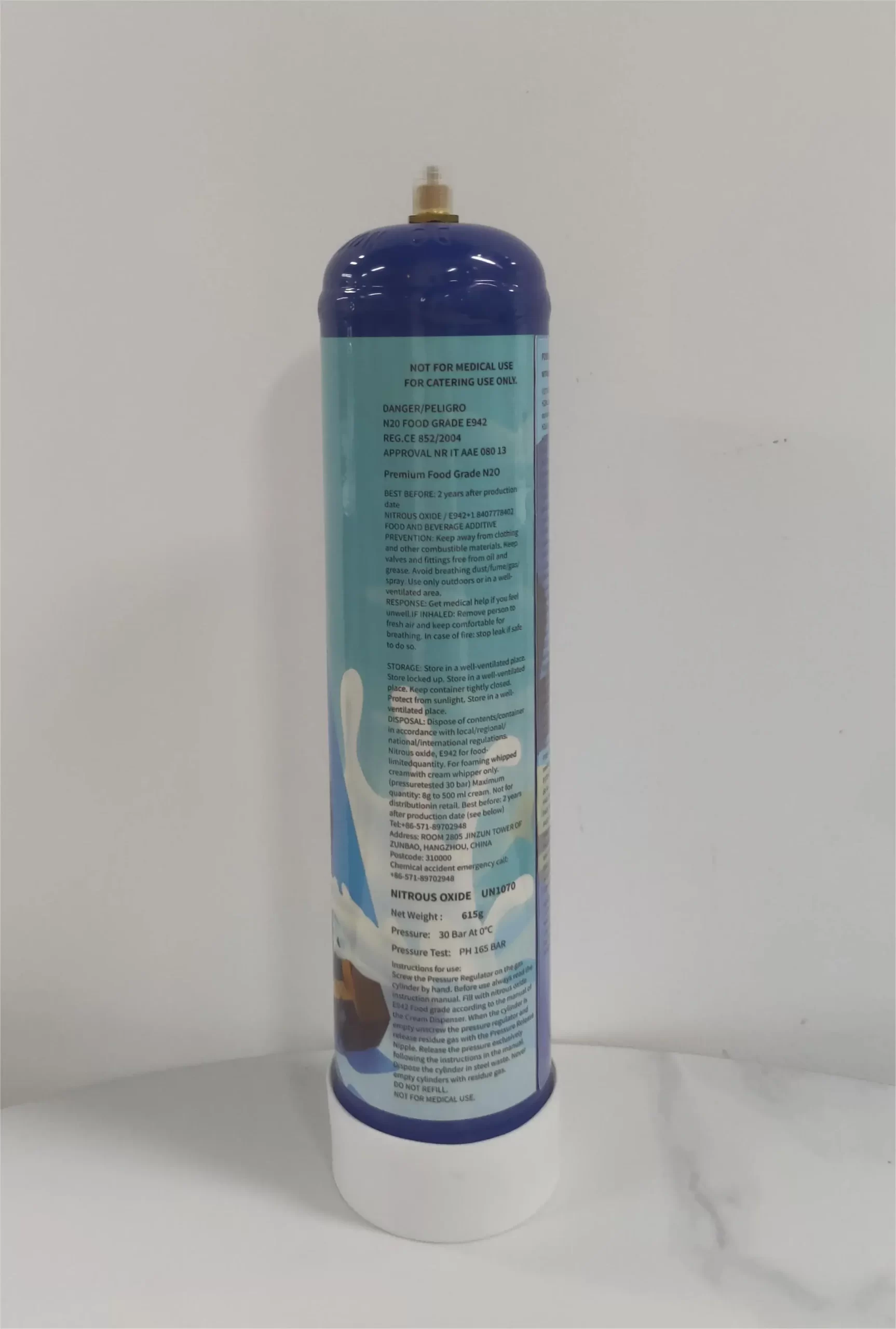 Wholesale Food Grade N2O Cream Chargers and Cylinders 580g