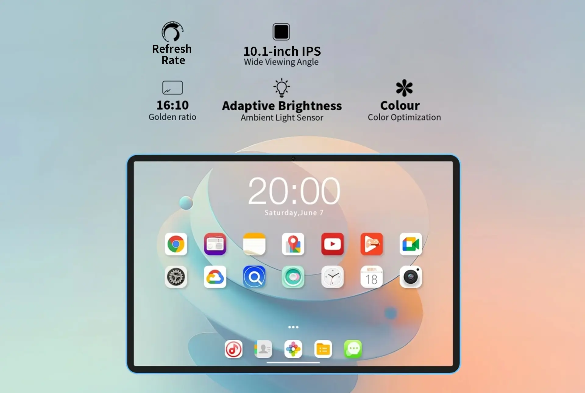 10,1 tommu Gisentec PAD 8 Max Slim spjaldtölva4