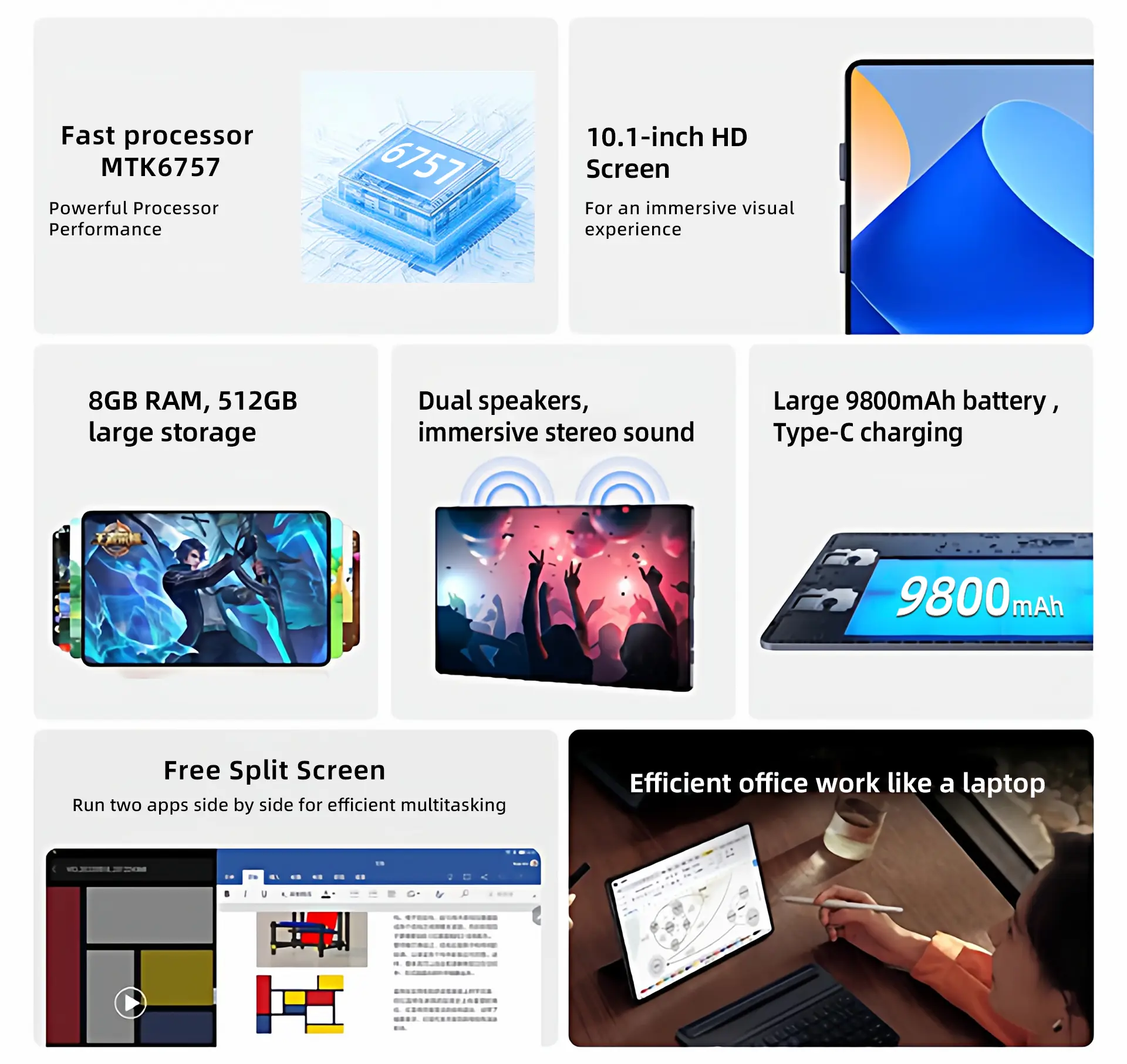 M10 10.1 Inci Tablet Android Multi-fungsi Pad (8)