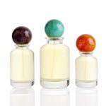 30ml 50ml 100ml Cylinder Glass Perfume Bottle With Unique Ball Cap -