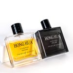 Flat Square Perfume Bottle 50ml 100ml Black Glass Cologne Perfume Spray Bottle -