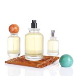 30ml 50ml 100ml Cylinder Glass Perfume Bottle With Unique Ball Cap -