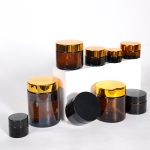 Wholesale Round Amber Cosmetic Jars 5-500g Empty Glass Cream Jar Factory, Supplier | Honghua Glass