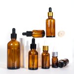 Amber Essential Oil Dropper Bottle Glass With Lid -