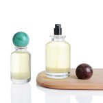 30ml 50ml 100ml Cylinder Glass Perfume Bottle With Unique Ball Cap -