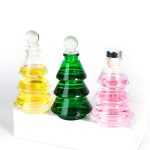 Christmas Tree Diffuser Bottle 80ml Glass Green Aromatherapy Bottle -