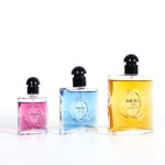 Luxury Flat Perfume Bottle 25ml 50ml 80ml New Square Glass Perfume Spray Bottle -