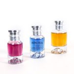 Round Cylinder Perfume Bottle Silver 50ml Cosmetic Glass Spray Bottle | Honghua Glass