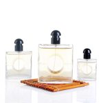 25ml 50ml 80ml Luxury Flat Round Premium Branded Glass Pump Spray Perfume Bottle -