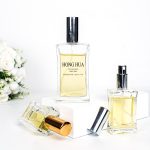 New Design Slim Waist Shape Perfume Bottle 30ml 50ml 100ml Square Perfume Spray Bottle | Honghua Glass