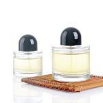 30ml 50ml 100ml Dwarf Cylinder Perfume Spray Bottle With Black Lid -