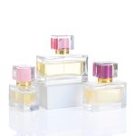 30ml 50ml 100ml Luxury Dwarf Rectanglar Glass Spray Perfume Bottle With Pink Cap -