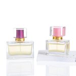 30ml 50ml 100ml Luxury Dwarf Rectanglar Glass Spray Perfume Bottle With Pink Cap -