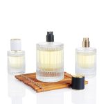 30ml 50ml 100ml Vertical Stripe Cylinder Glass Perfume Bottle -