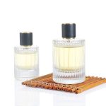 30ml 50ml 100ml Vertical Stripe Cylinder Glass Perfume Bottle -