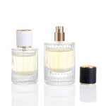 30ml 50ml 100ml Vertical Stripe Cylinder Glass Perfume Bottle -