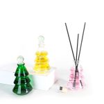 Christmas Tree Diffuser Bottle 80ml Glass Green Aromatherapy Bottle -