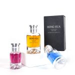 Round Cylinder Perfume Bottle Silver 50ml Cosmetic Glass Spray Bottle | Honghua Glass