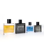 Flat Square Perfume Bottle 50ml 100ml Black Glass Cologne Perfume Spray Bottle -