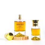 Gold Perfume Bottle 30ml 50ml 100ml Glass Cosmetic Spray Bottle With Lid | Honghua Glass