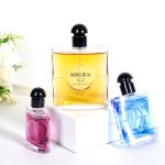 Luxury Flat Perfume Bottle 25ml 50ml 80ml New Square Glass Perfume Spray Bottle -