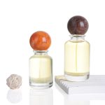 30ml 50ml 100ml Cylinder Glass Perfume Bottle With Unique Ball Cap -