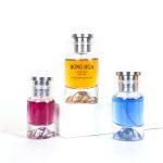 Round Cylinder Perfume Bottle Silver 50ml Cosmetic Glass Spray Bottle | Honghua Glass