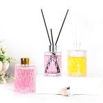 Cylinder Glass Diffuser Bottle 80ml 120ml 150ml Vintage Diamond Embossed Aroma Diffuser Bottle -