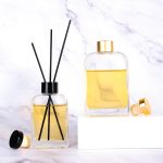 Flat Square Glass Aroma Diffuser Bottle With Rounded Shoulder And Screw Top 120ml 220ml 350ml -