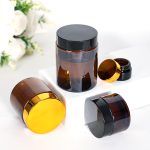 Wholesale Round Amber Cosmetic Jars 5-500g Empty Glass Cream Jar Factory, Supplier | Honghua Glass