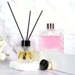 Square Aromatherapy Diffuser Bottle 50ml 100ml 200ml Water Cube Glass Reed Diffuser Bottle -