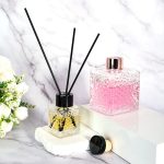 Square Aromatherapy Diffuser Bottle 50ml 100ml 200ml Water Cube Glass Reed Diffuser Bottle -