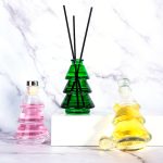 Christmas Tree Diffuser Bottle 80ml Glass Green Aromatherapy Bottle -