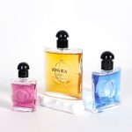 Luxury Flat Perfume Bottle 25ml 50ml 80ml New Square Glass Perfume Spray Bottle -