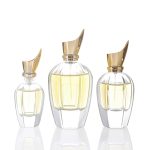 New Design 30ml 50ml 100ml Pump Perfume Spray Bottle With Golden Beak Lid -