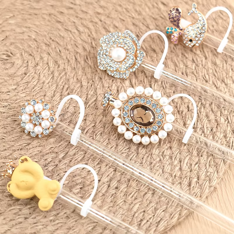 Metal straw toppers