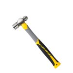 China 45# High Carbon Steel Forged High Hardness Ball Pein Hammer With Fiberglass Handle Supplier | Jintanwei