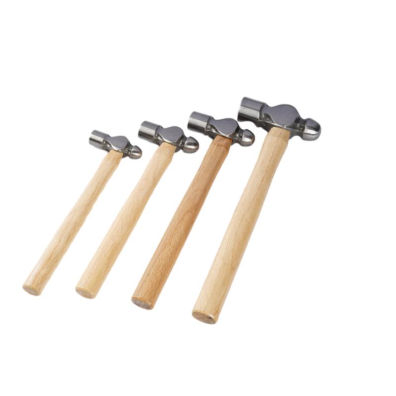 Carbon steel ball pein hammer with wooden handle