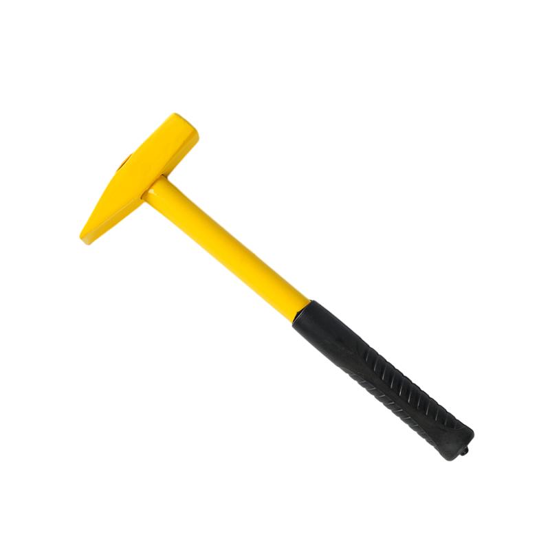 Steel tube type machinist hammer , flat-head hammer, small square head, steel pipe handle, shock-proof integrated technician’s hammer, custom-made