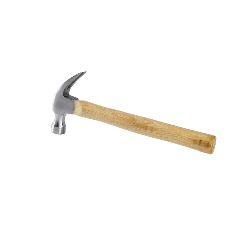 Metal hand tools roofing straight claw hammer with wooden handle