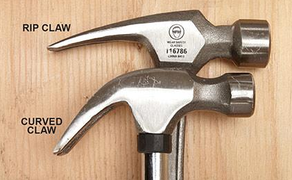 Rip Hammer vs. Curved Claw Hammer: Understanding the Claw