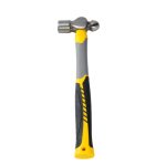 China 45# High Carbon Steel Forged High Hardness Ball Pein Hammer With Fiberglass Handle Supplier | Jintanwei