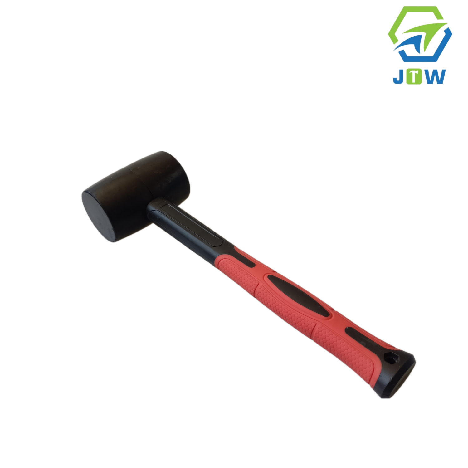 Rubber Mallet Hammer With fiberglass Handle–16-oz, black