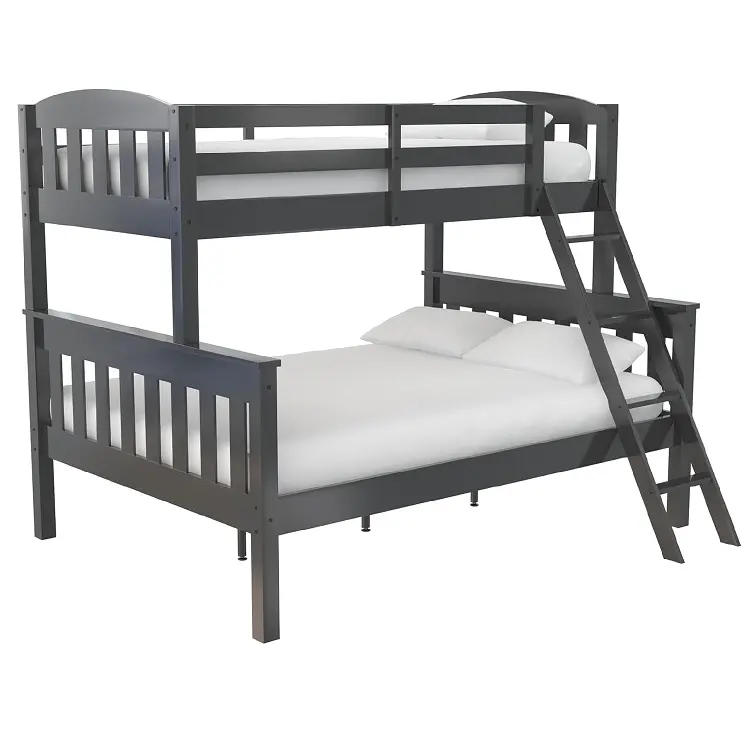 Convertible Wood Bunk Bed used as a floor bed