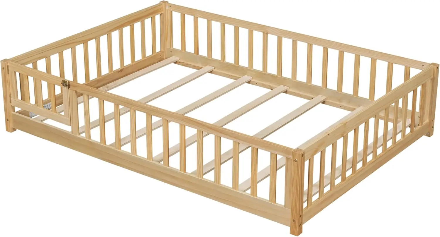 Montessori Floor Bed with Convertible Door