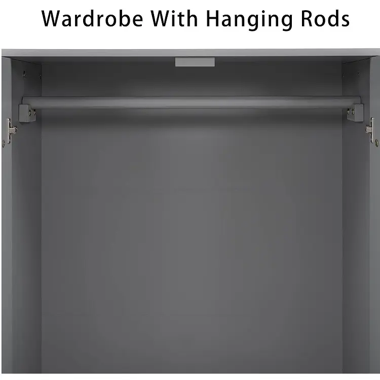 Gray Double Door Armoire (2)