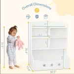 Wholesale Three-and-a-Half Tier Wooden Bookcase Manufacturer and Supplier | HQ Kids Furniture