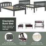 Wholesale Convertible Wood Bunk Bed Manufacturer and Supplier | HQ Kids Furniture