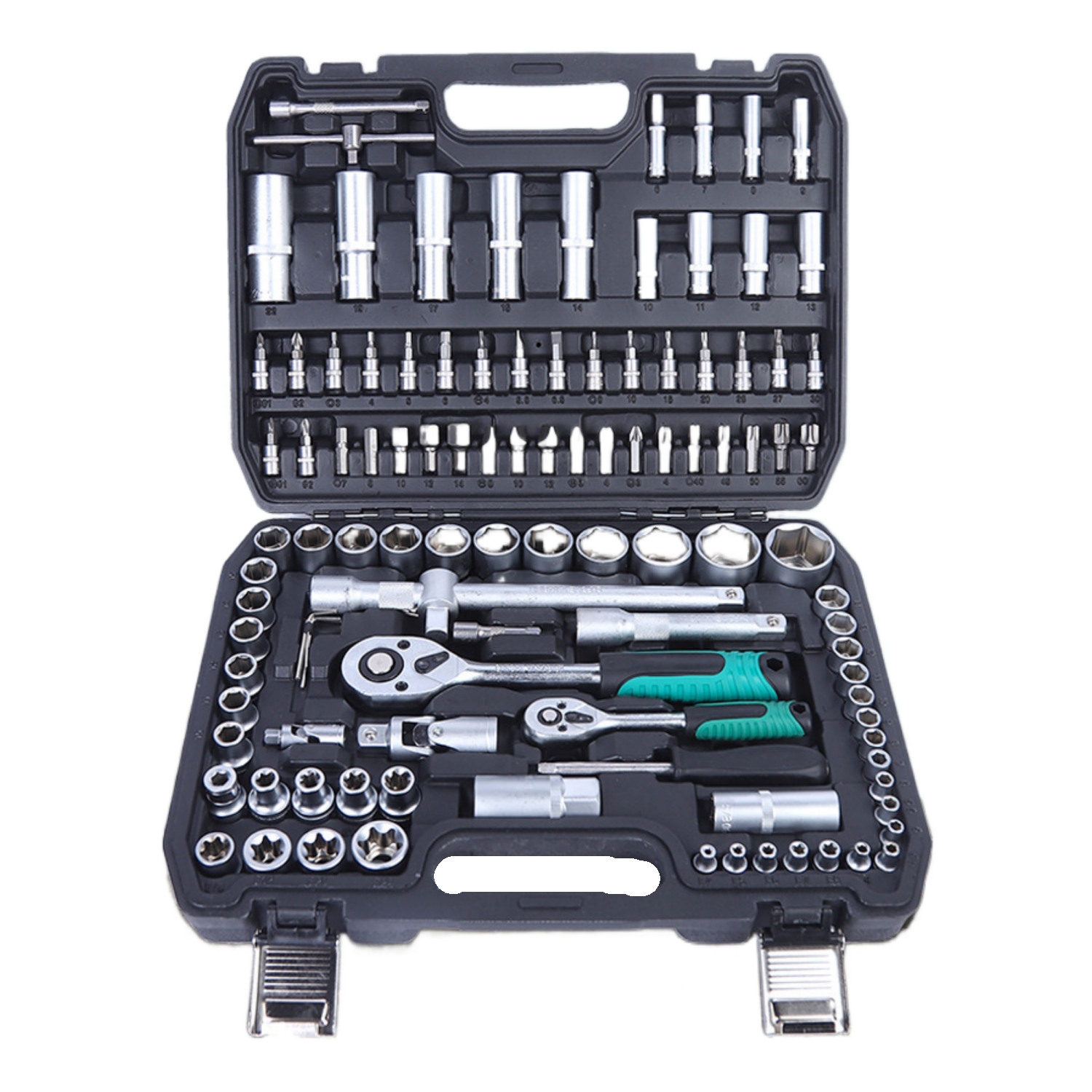 108 Pcs Tool Set Auto Repair Tool Set Ratchet Wrench Bit Barrel Mirror And Pearl Nickel Surface Optional