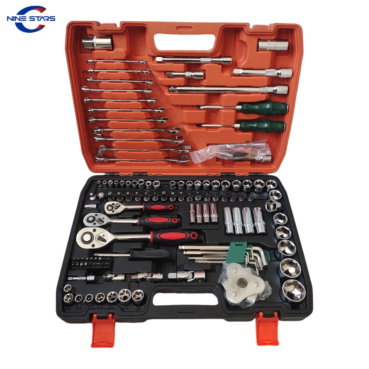 121 Pcs Tool Kit Wrench Socket Set Auto Repair Machine Repair Ratchet Wrench Socket